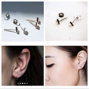 Silver stud earrings from CatbirdNYC